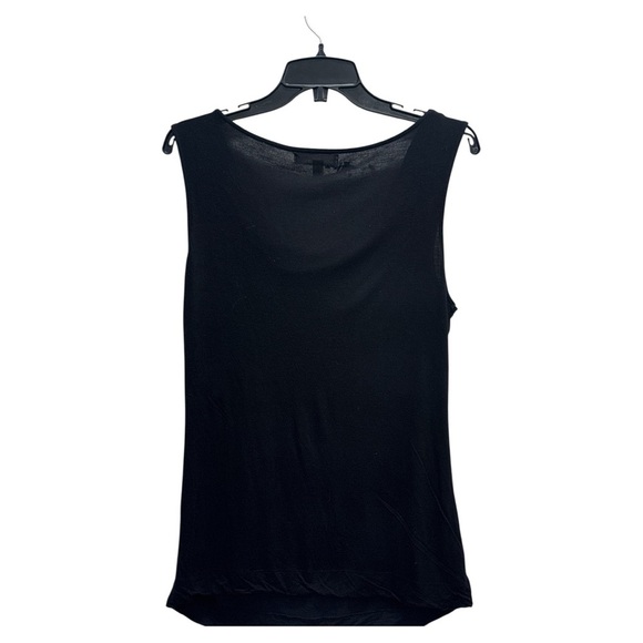 Kenar Black Draped Tank Top - Picture 2 of 4